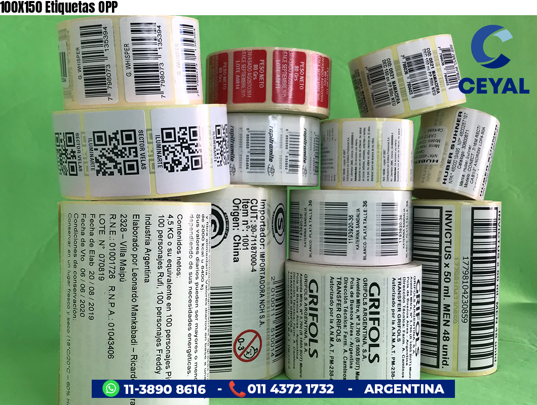 100X150 Etiquetas OPP