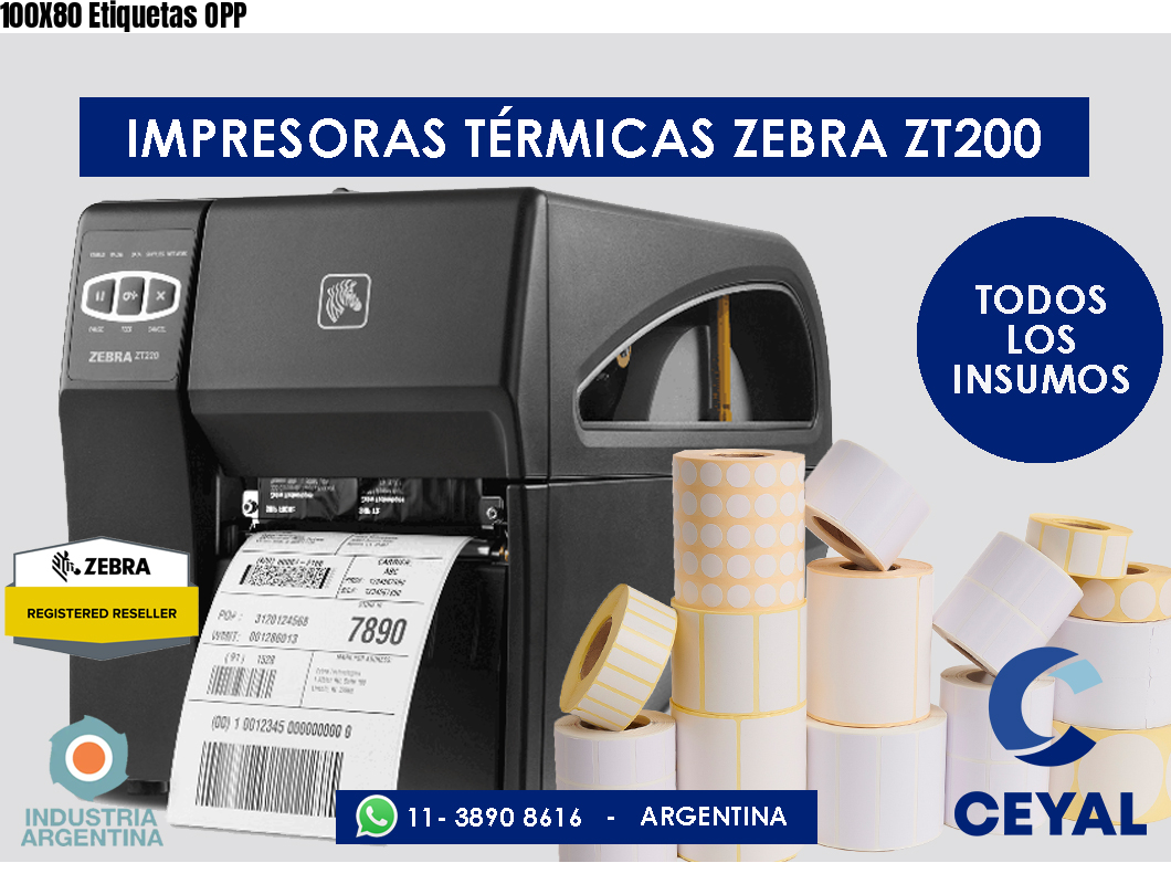 100X80 Etiquetas OPP