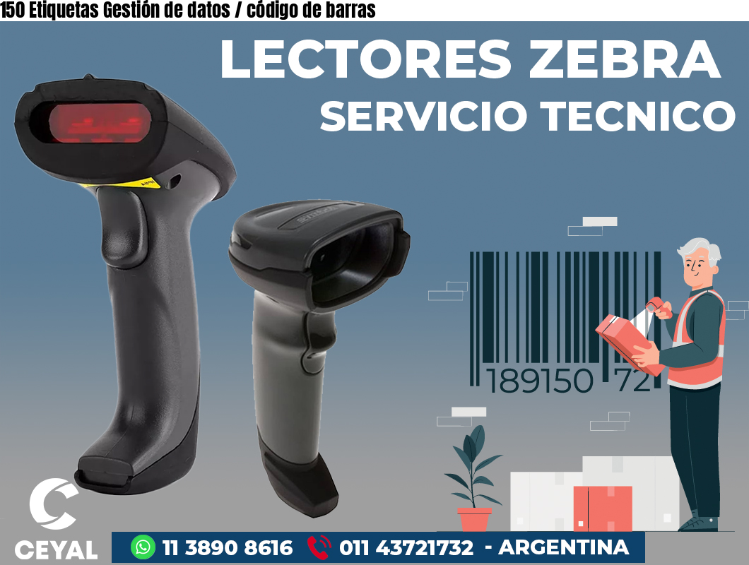 150 Etiquetas Gestión de datos / código de barras