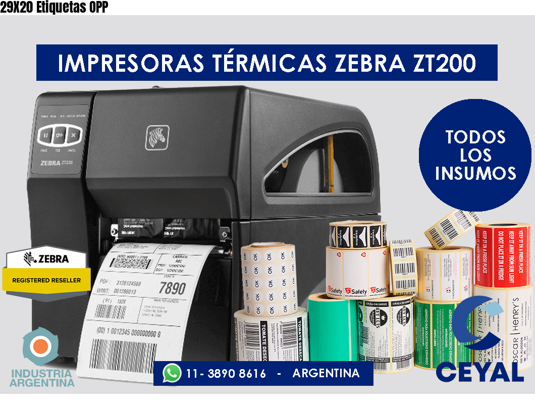 29X20 Etiquetas OPP