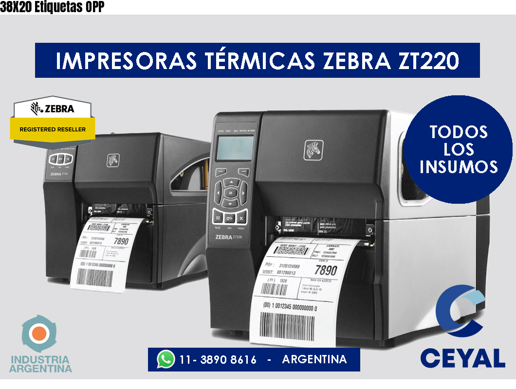 38X20 Etiquetas OPP