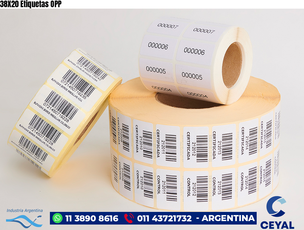 38X20 Etiquetas OPP