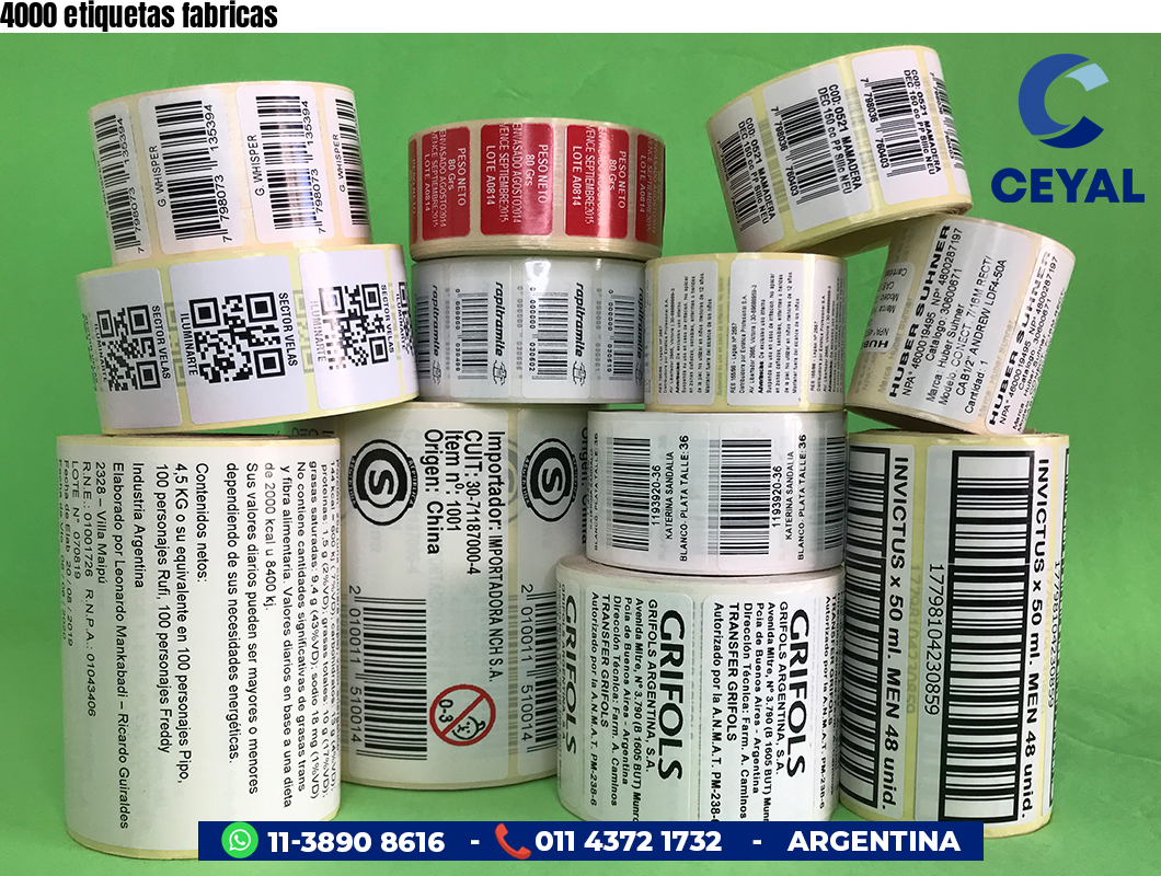 4000 etiquetas fabricas