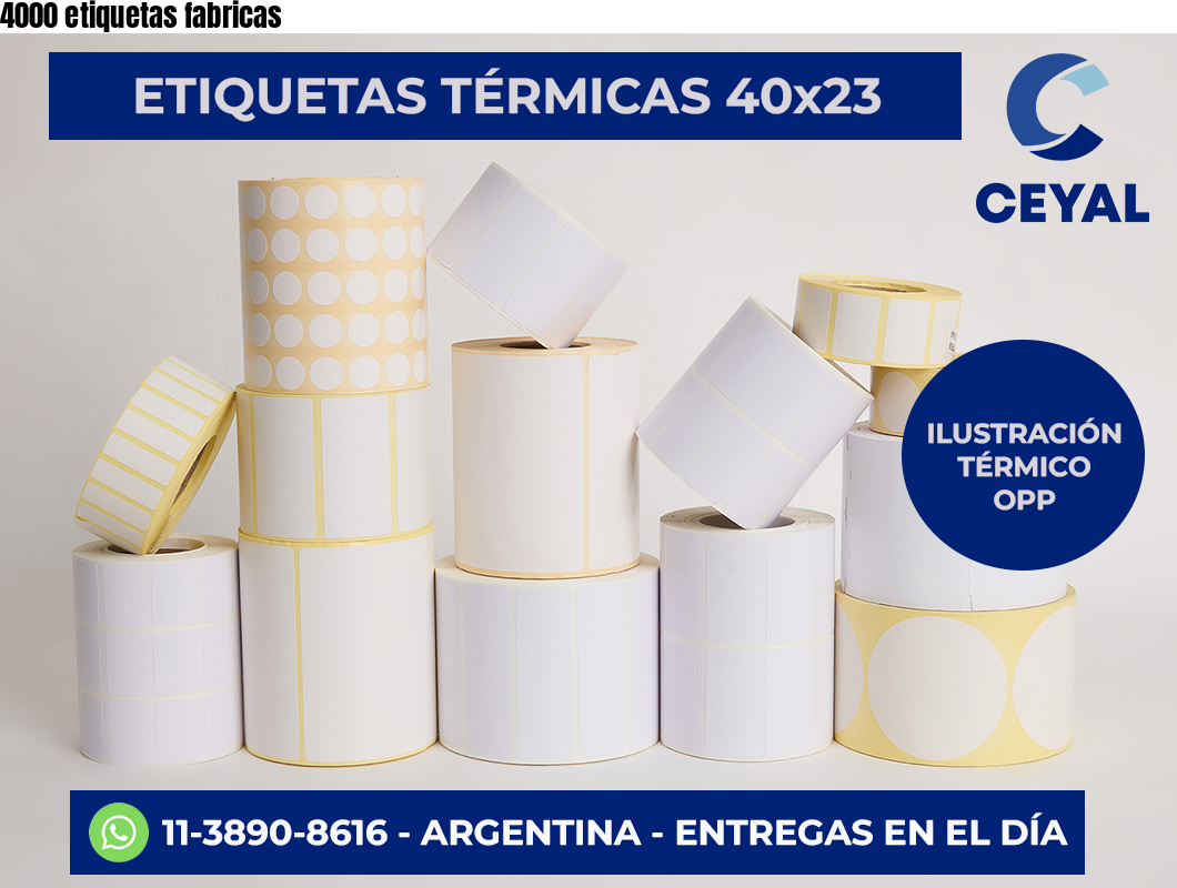 4000 etiquetas fabricas