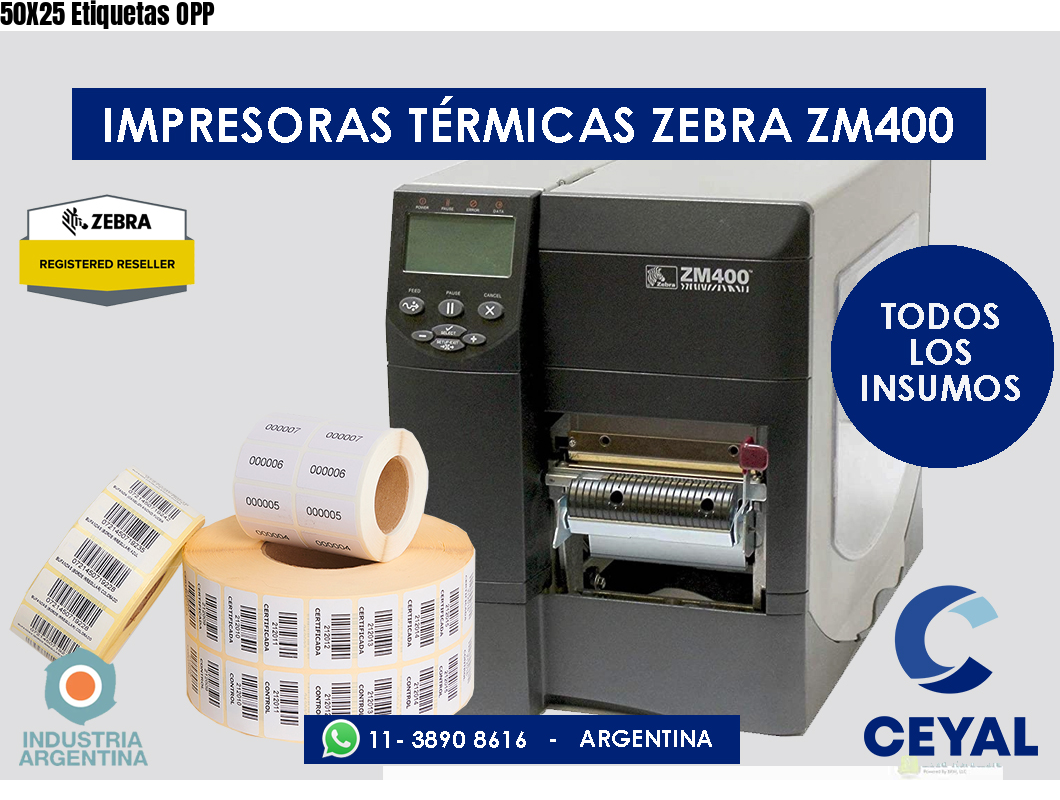 50X25 Etiquetas OPP