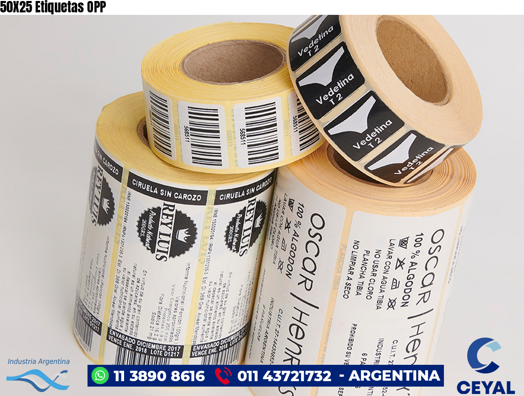 50X25 Etiquetas OPP