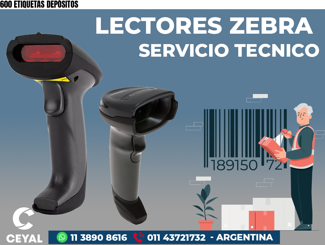 600 ETIQUETAS DEPÓSITOS