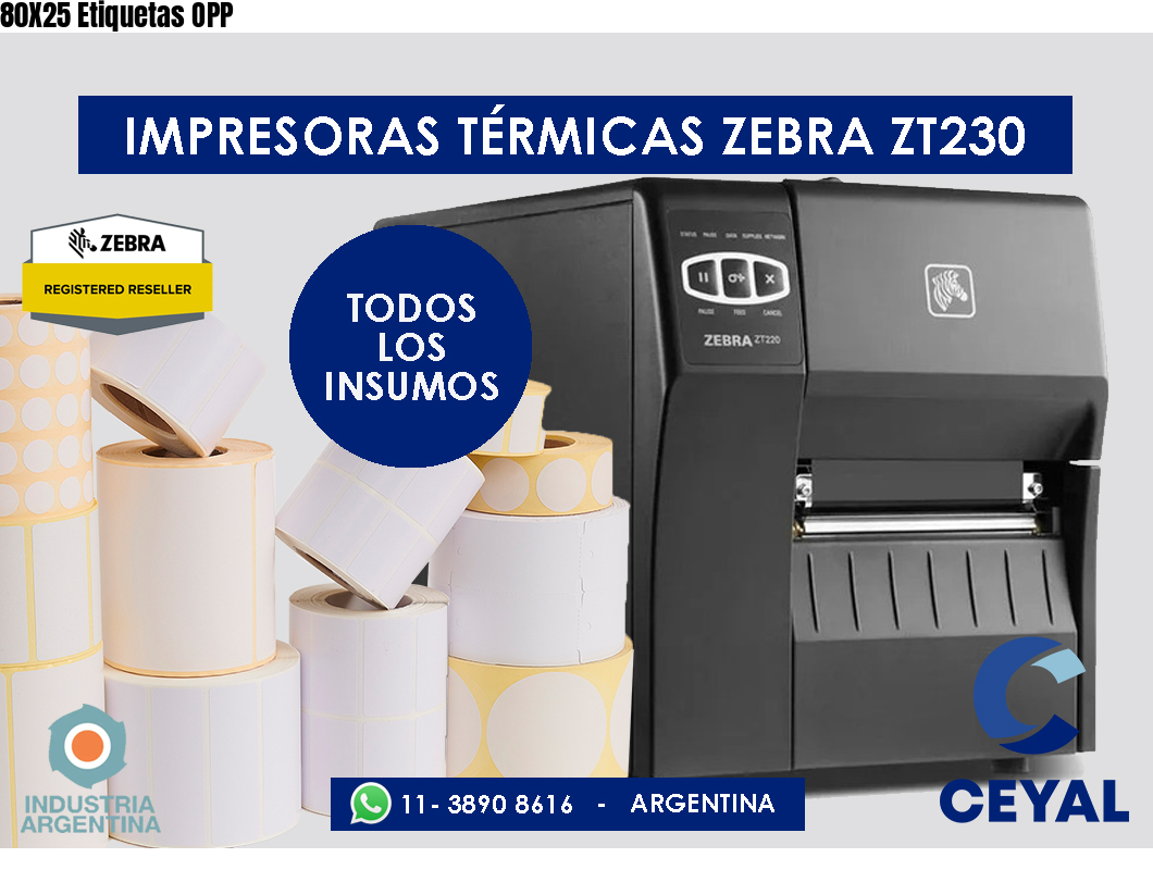 80X25 Etiquetas OPP