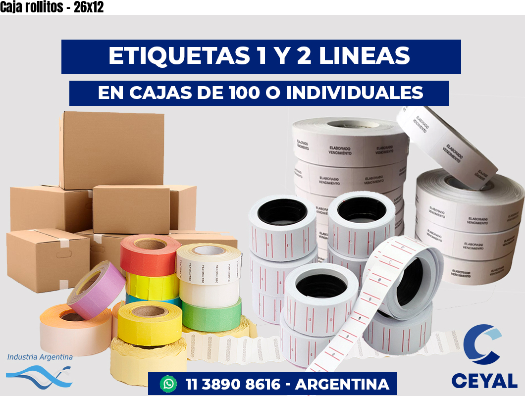 Caja rollitos - 26x12