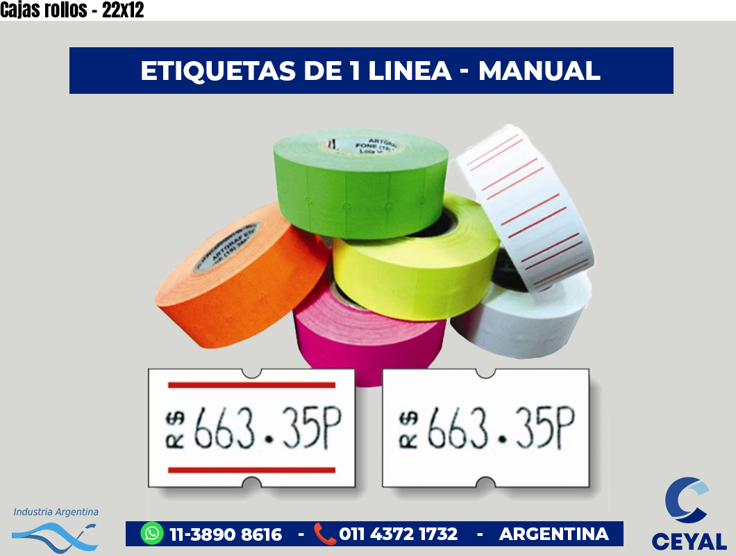 Cajas rollos - 22x12