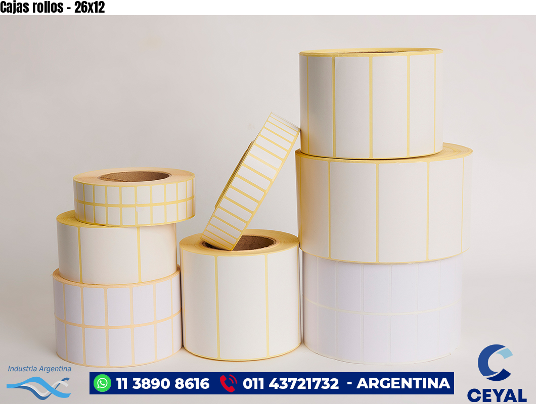 Cajas rollos - 26x12