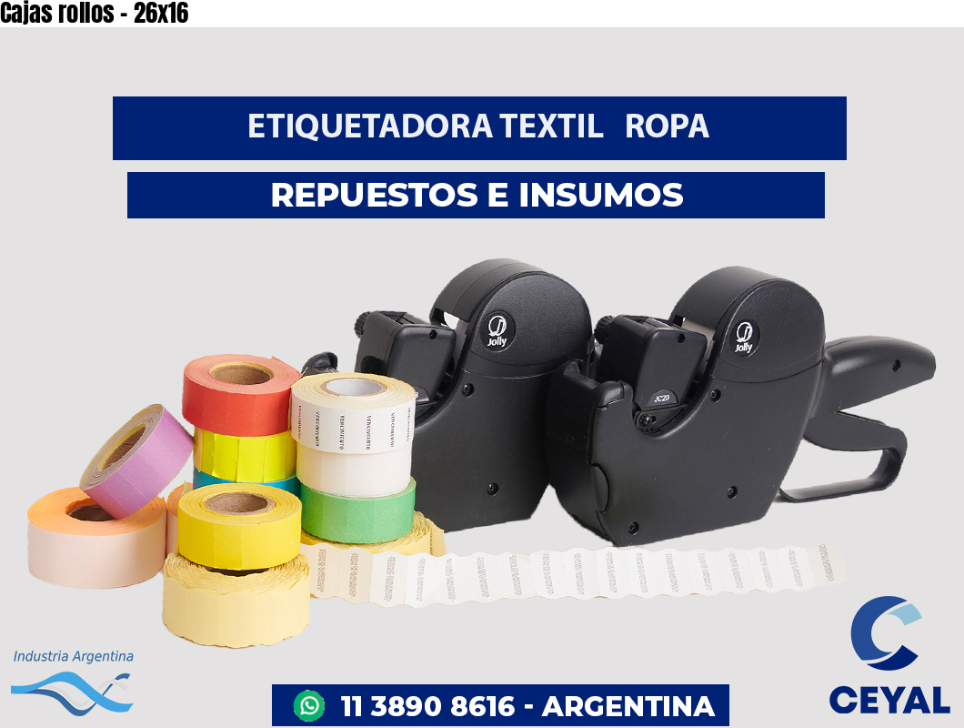 Cajas rollos - 26x16