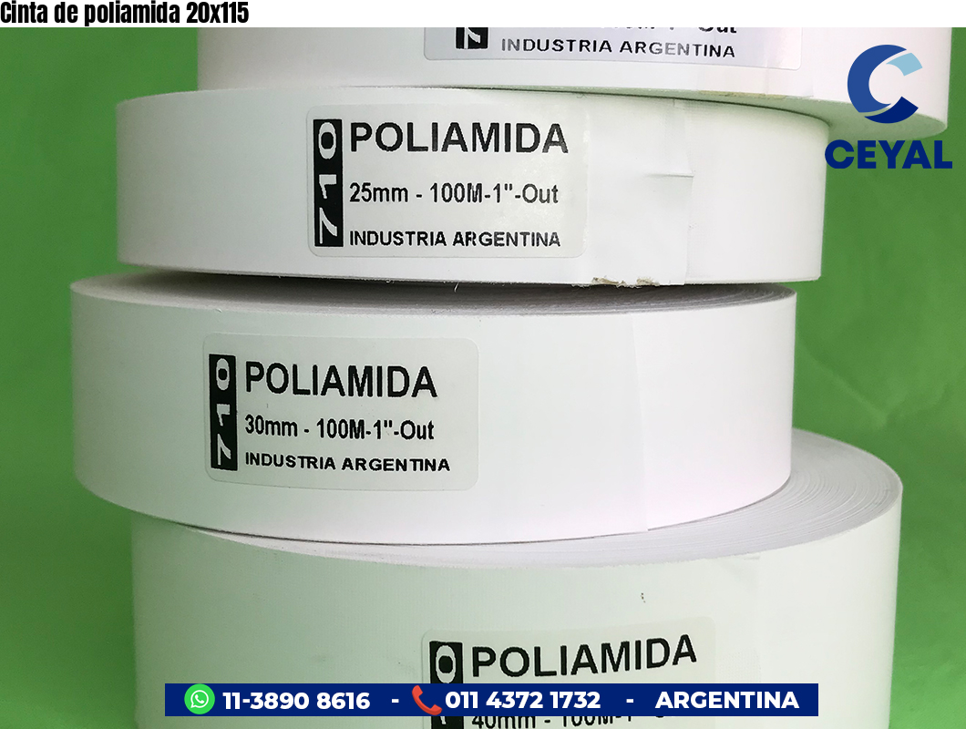 Cinta de poliamida 20x115