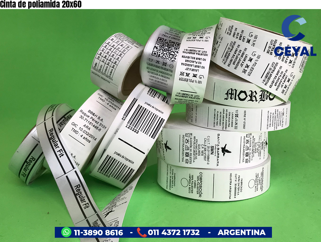 Cinta de poliamida 20x60