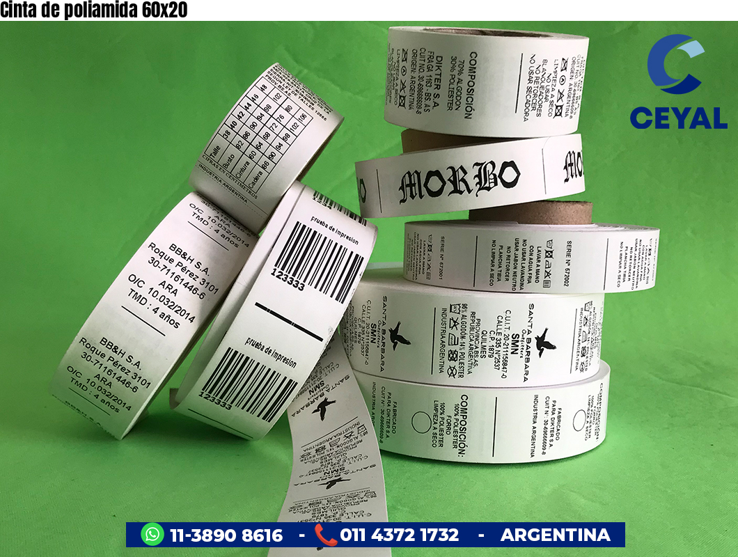 Cinta de poliamida 60×20