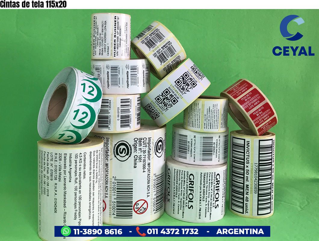 Cintas de tela 115x20