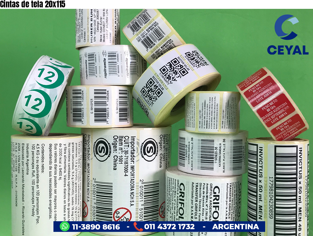 Cintas de tela 20x115