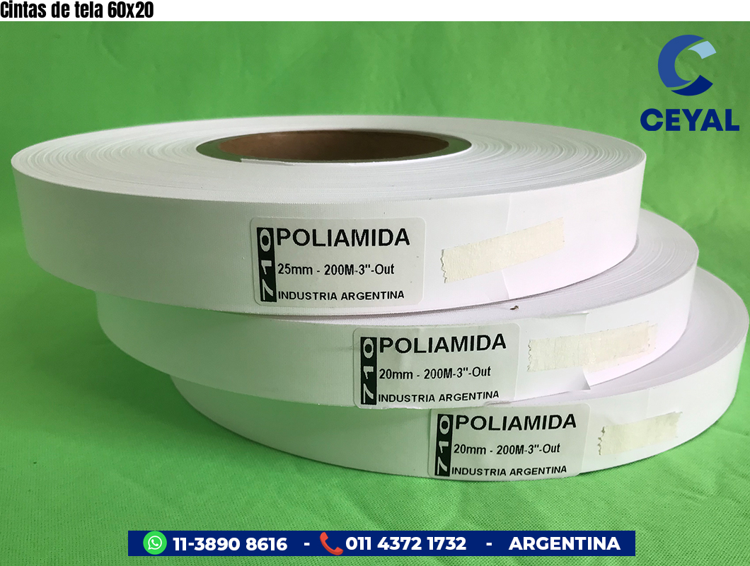 Cintas de tela 60×20