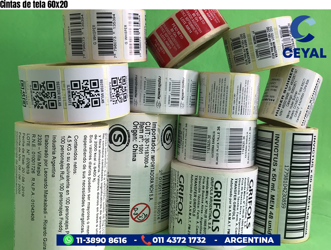 Cintas de tela 60x20