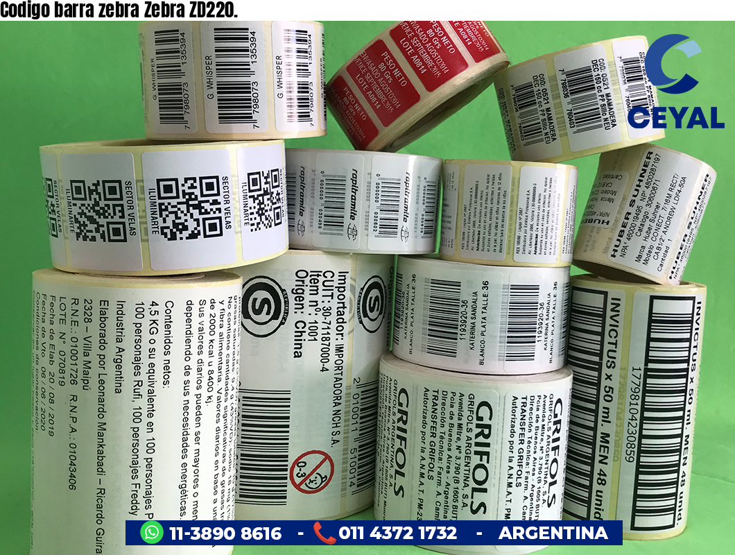 Codigo barra zebra Zebra ZD220.