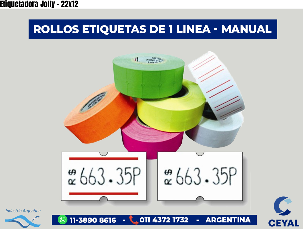 Etiquetadora Jolly - 22x12