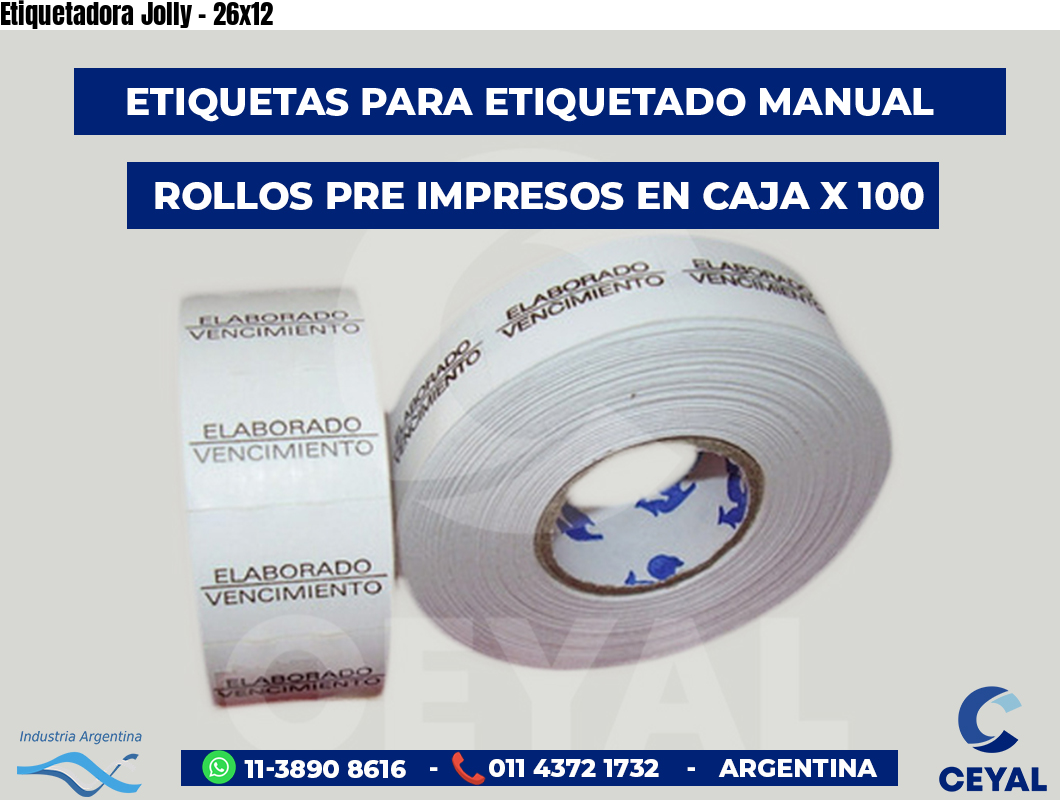 Etiquetadora Jolly - 26x12