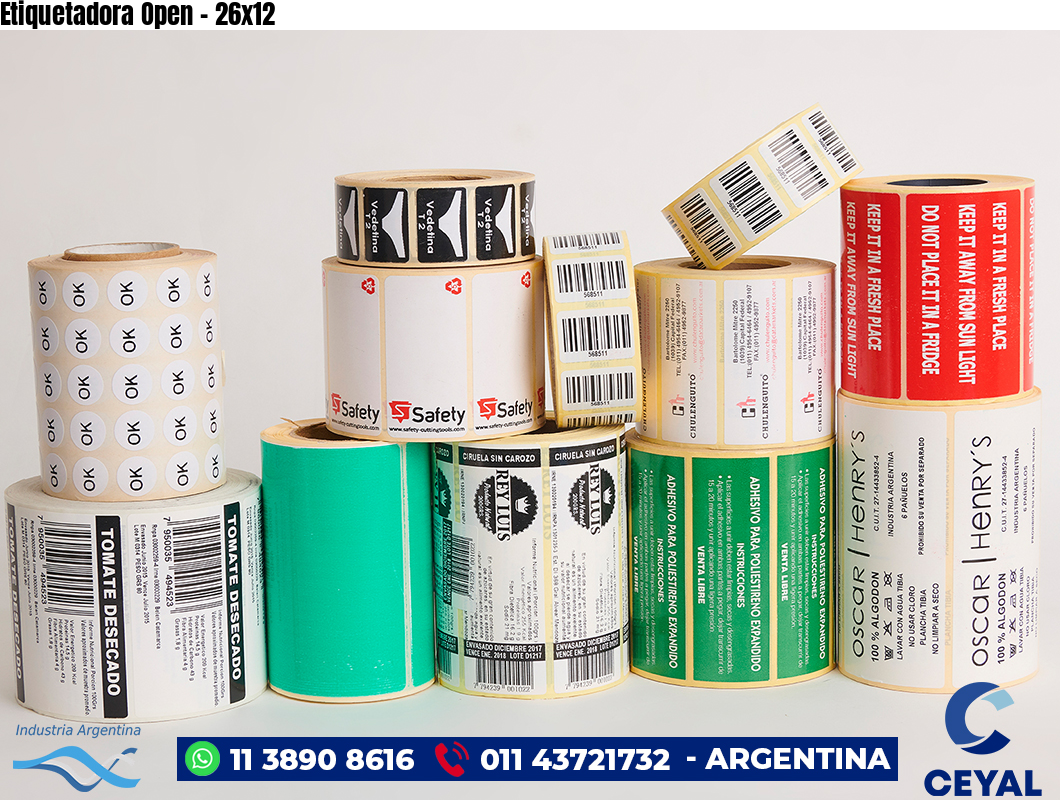 Etiquetadora Open - 26x12