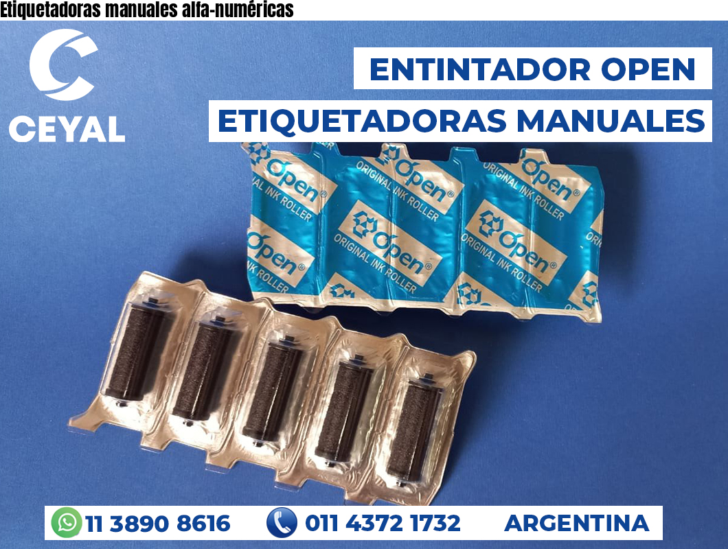 Etiquetadoras manuales alfa-numéricas