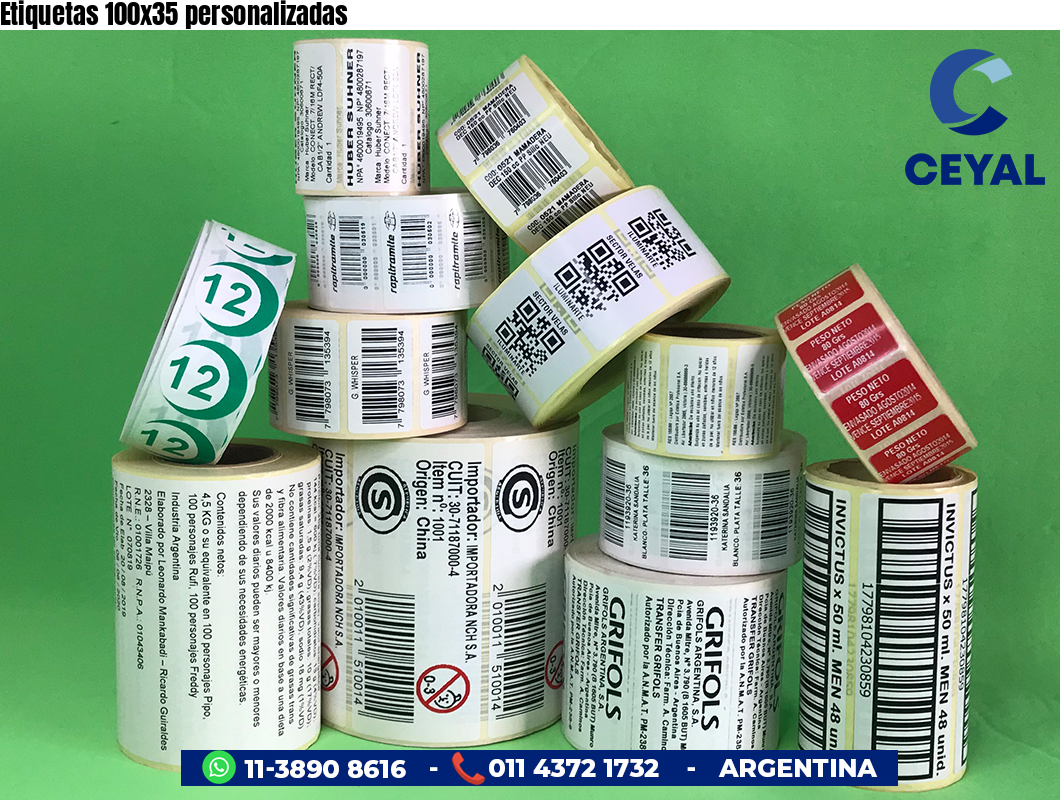 Etiquetas 100x35 personalizadas