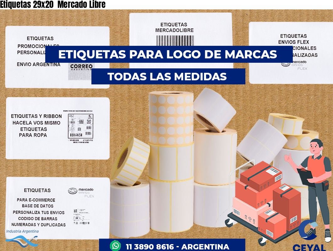 Etiquetas 29x20  Mercado Libre