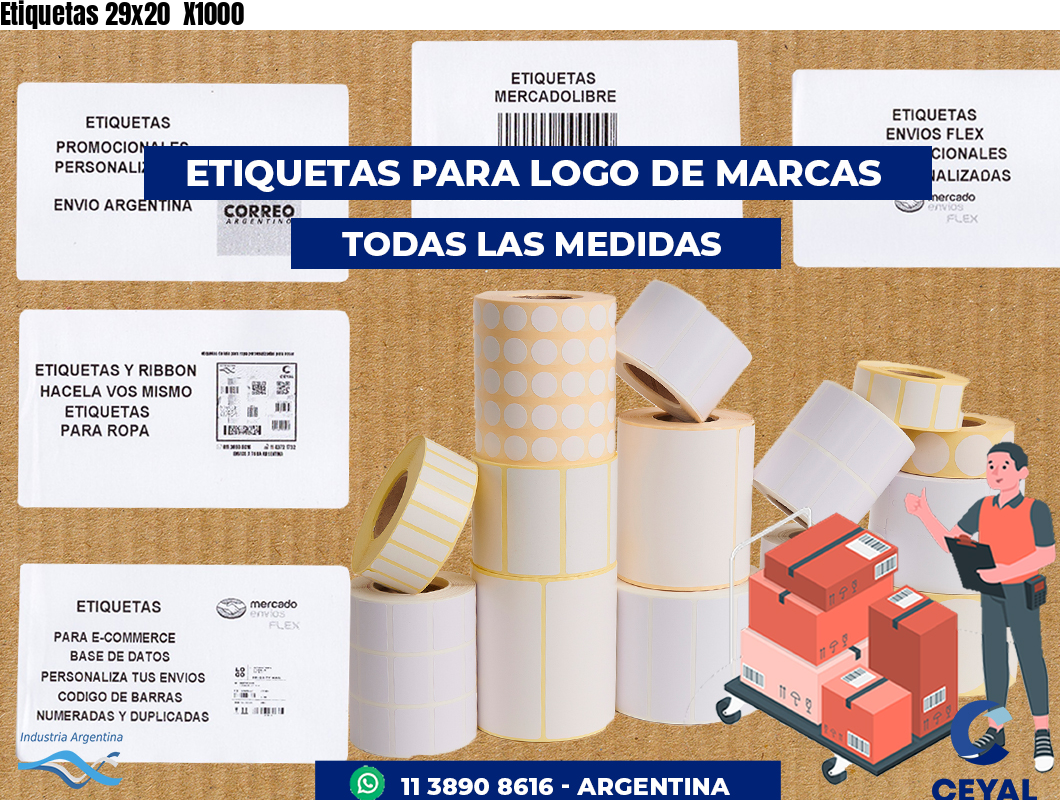 Etiquetas 29x20  X1000