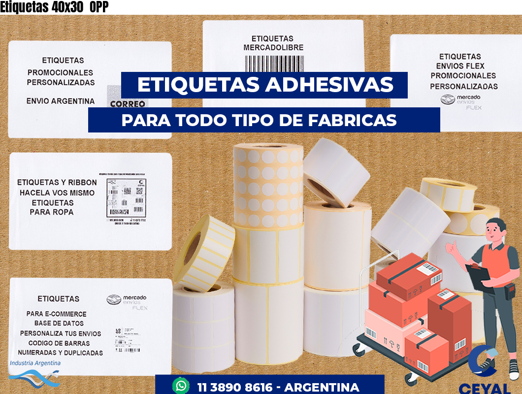 Etiquetas 40x30  OPP