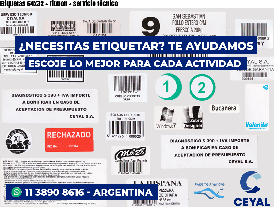 Etiquetas 64x32   ribbon   servicio técnico