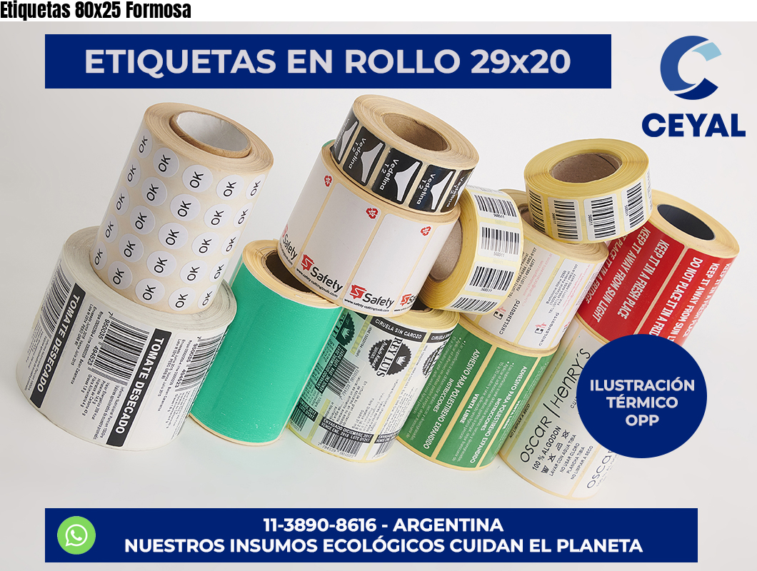 Etiquetas 80x25 Formosa