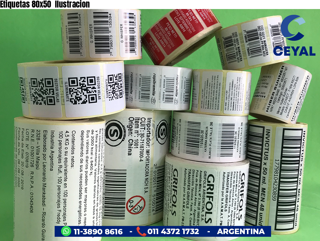 Etiquetas 80x50  Ilustracion