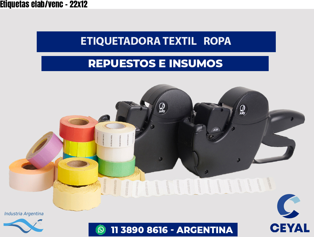 Etiquetas elab/venc - 22x12