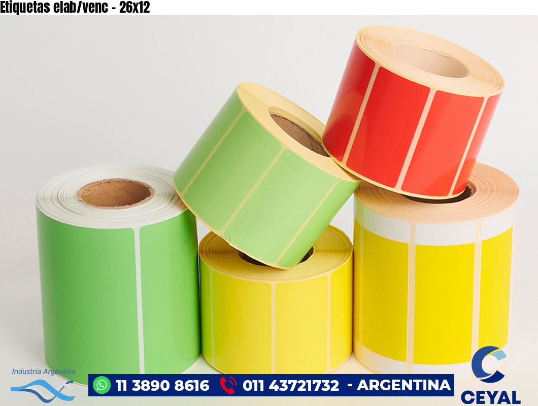 Etiquetas elab/venc - 26x12