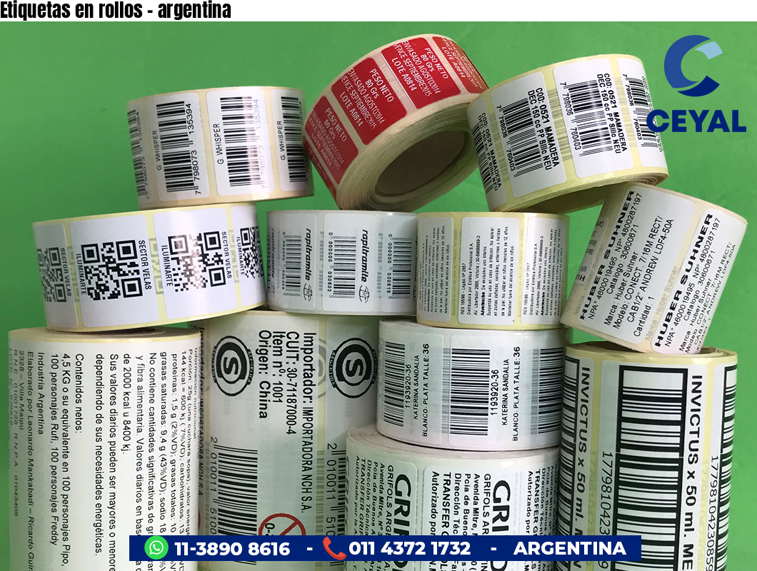 Etiquetas en rollos - argentina