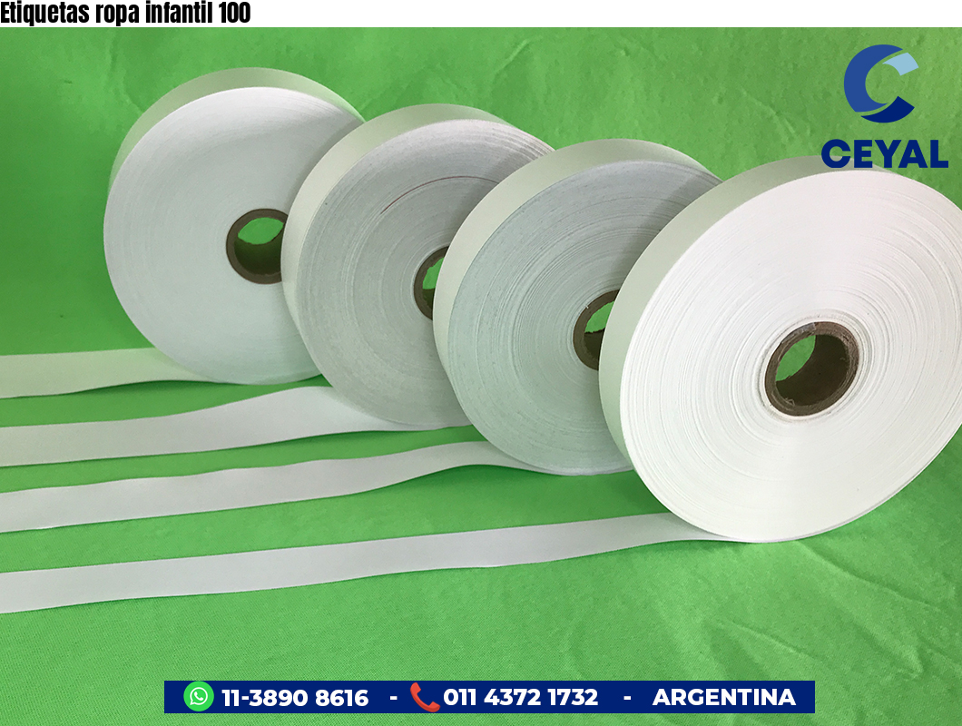 Etiquetas ropa infantil 100