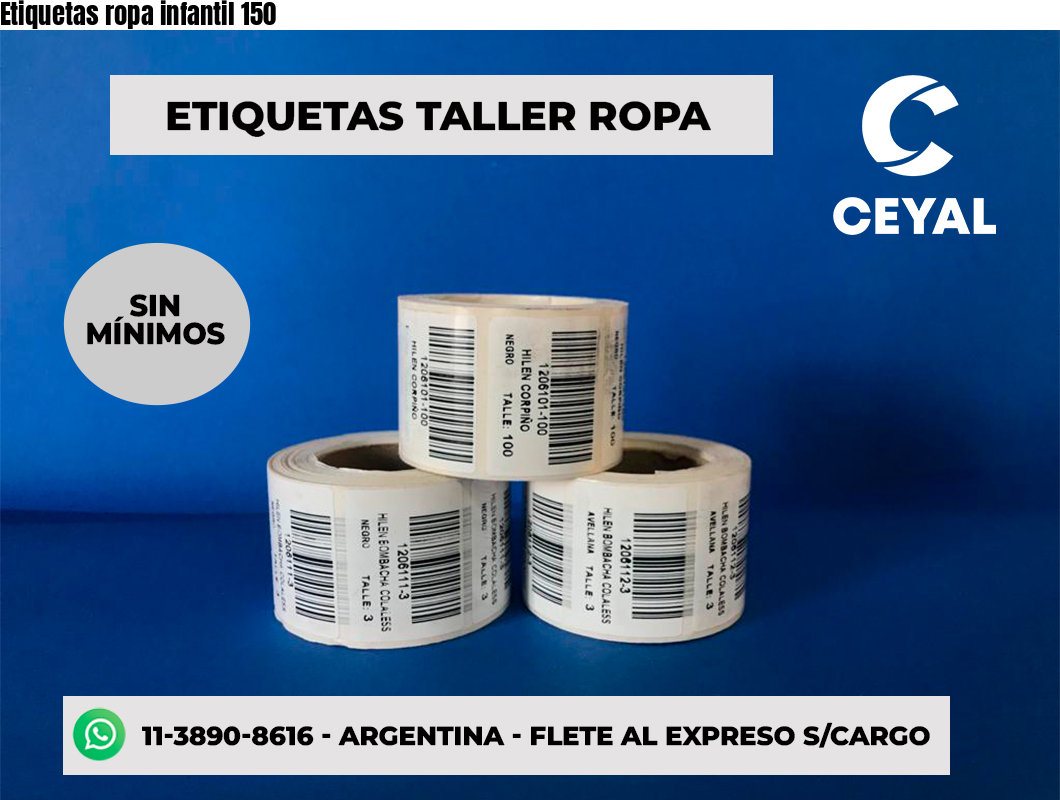 Etiquetas ropa infantil 150