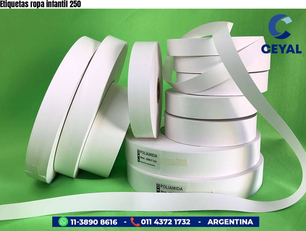 Etiquetas ropa infantil 250
