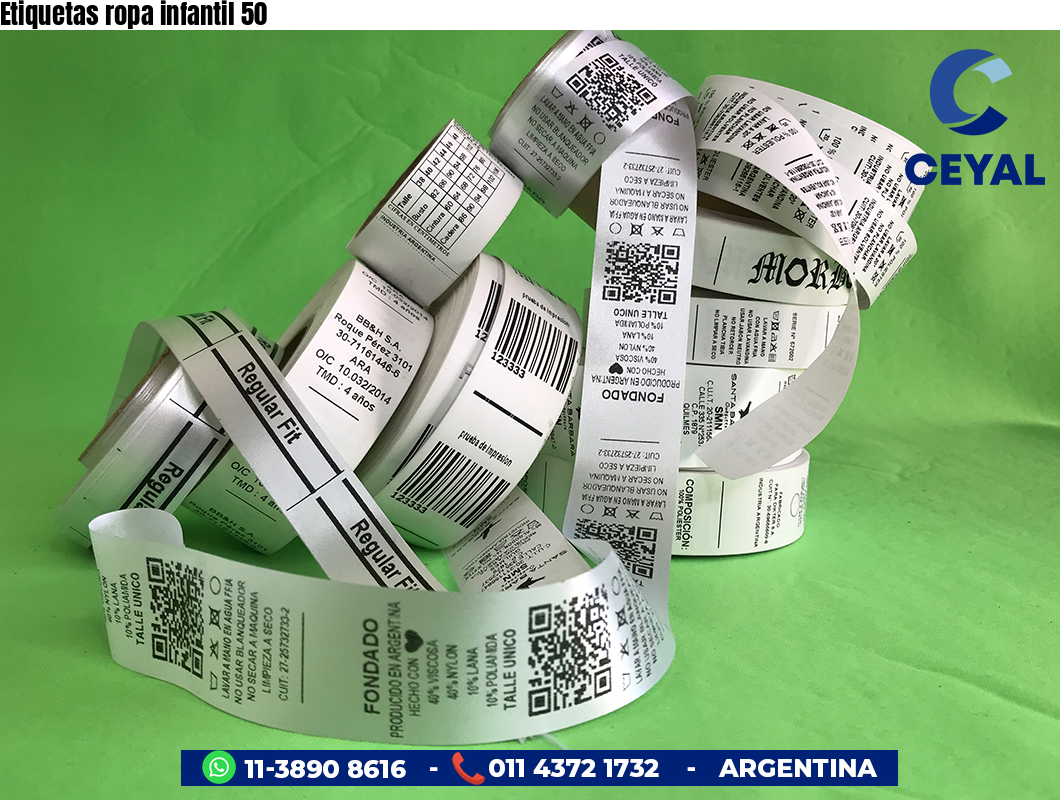 Etiquetas ropa infantil 50