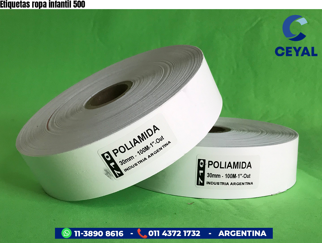 Etiquetas ropa infantil 500