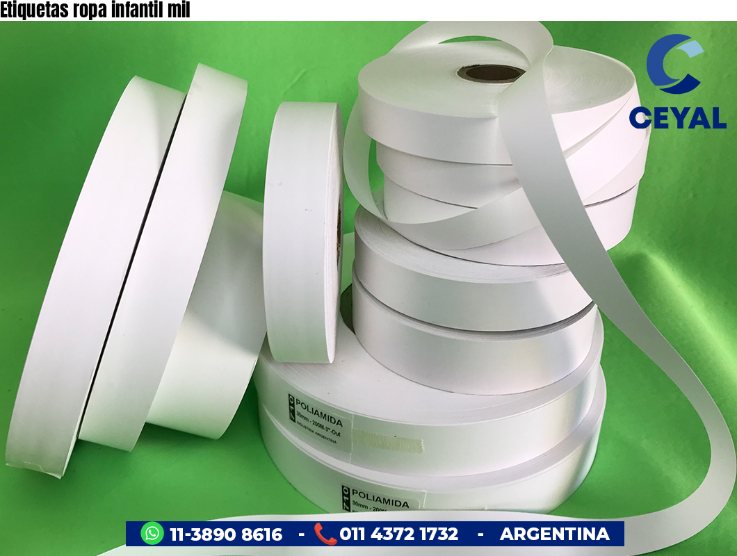 Etiquetas ropa infantil mil