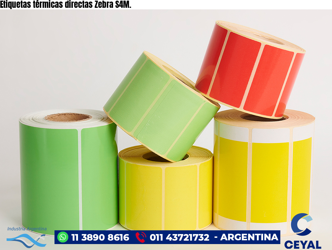 Etiquetas térmicas directas Zebra S4M.