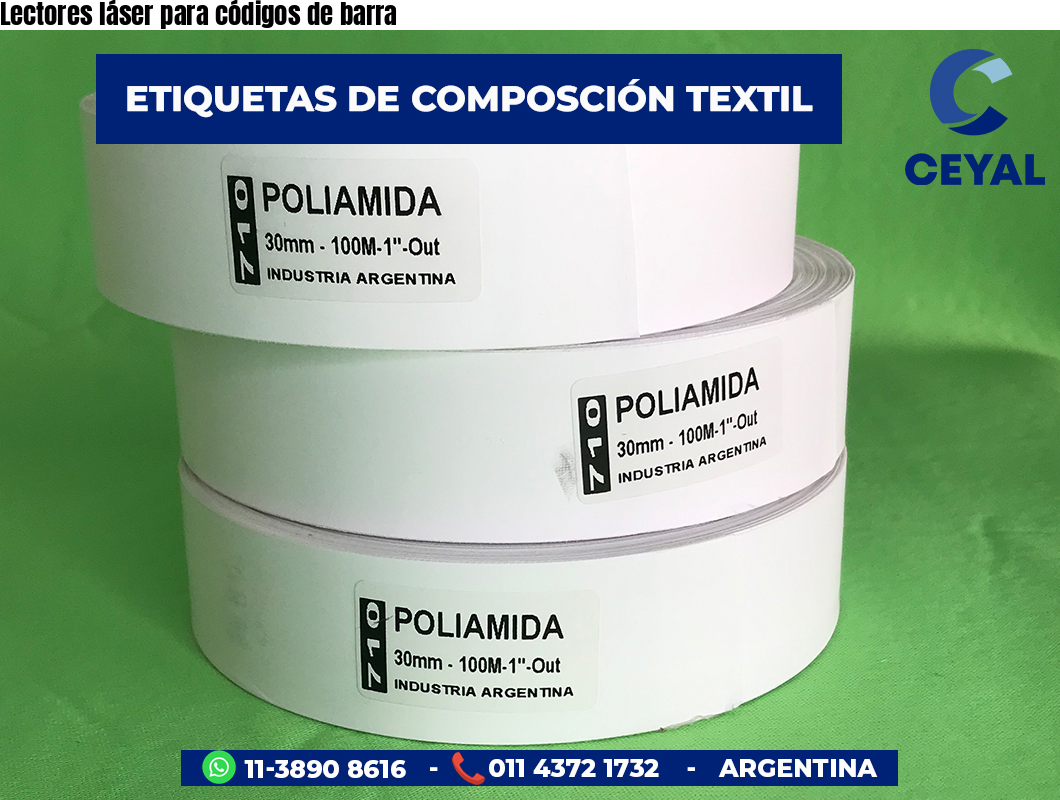 Lectores láser para códigos de barra