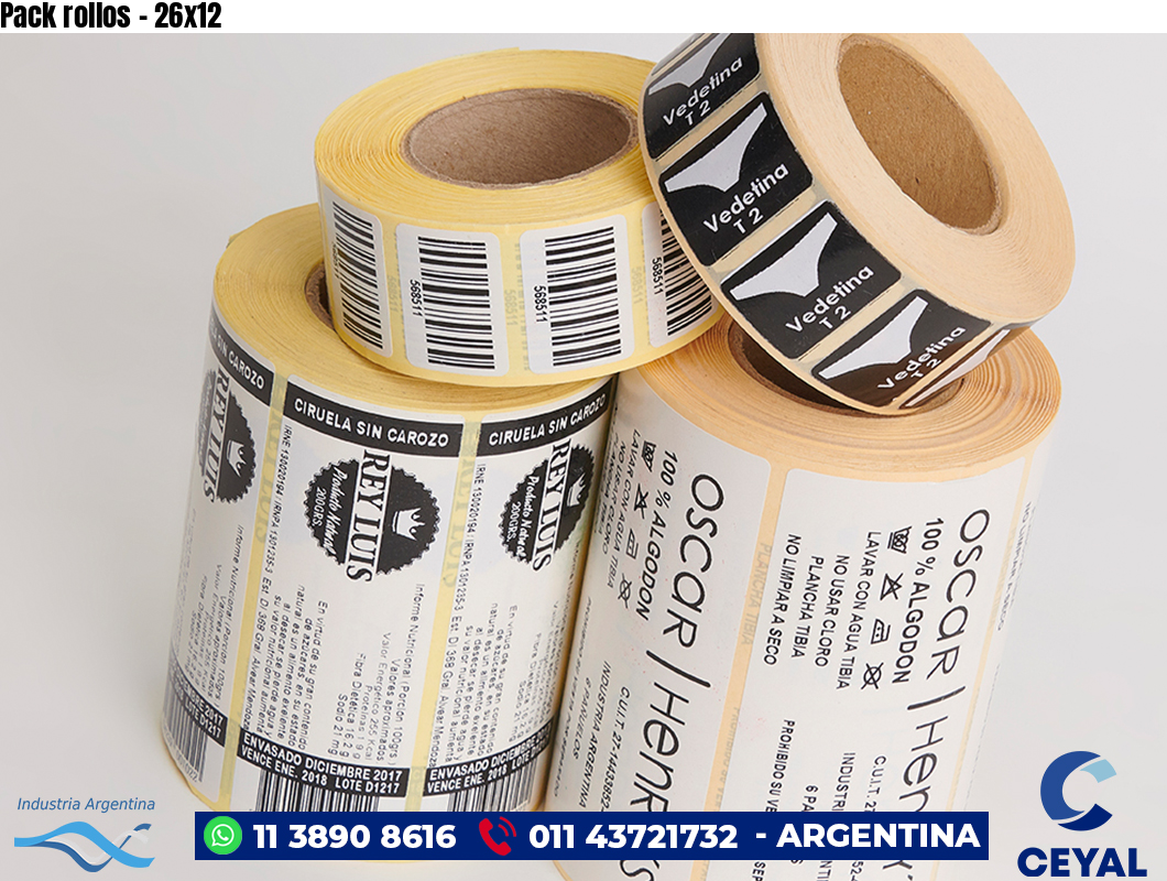 Pack rollos - 26x12