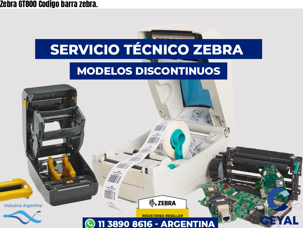 Zebra GT800 Codigo barra zebra.