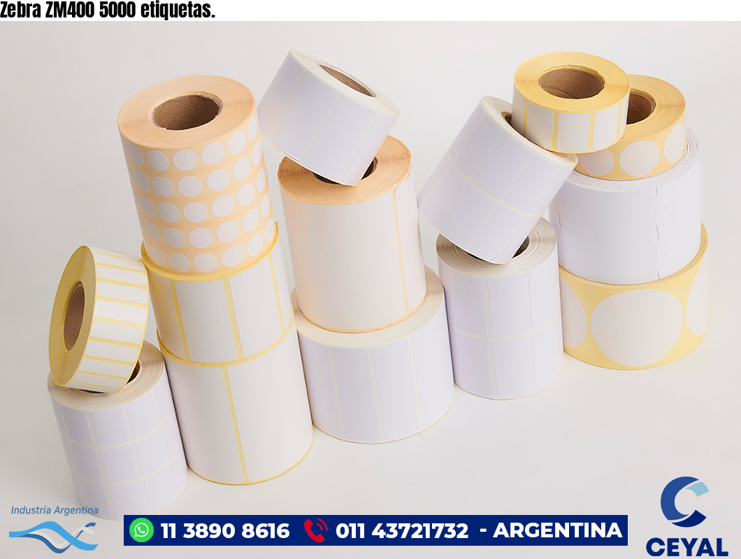 Zebra ZM400 5000 etiquetas.