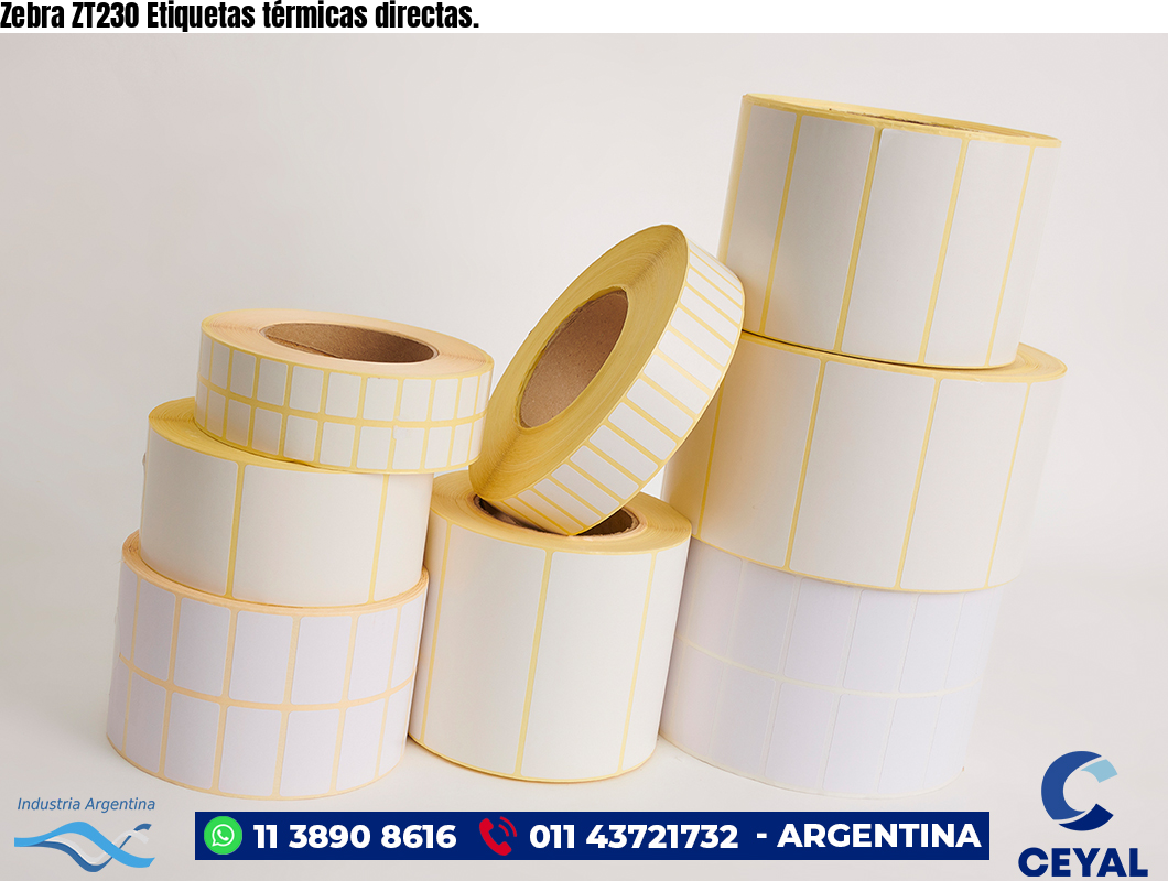 Zebra ZT230 Etiquetas térmicas directas.